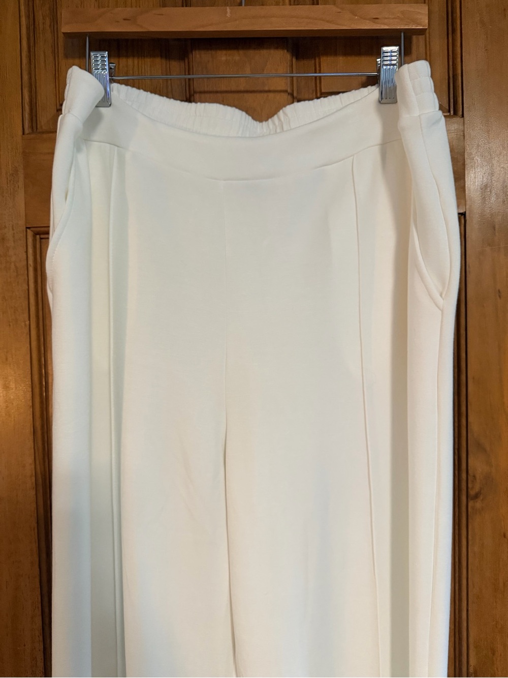 Scoop Women's Cream Wide-Leg Pull-On Pants XL